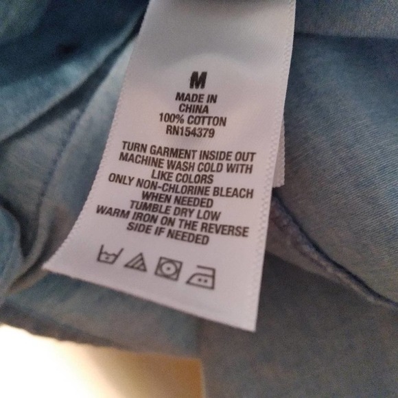 Aeropostale Chambray Tie Front Button Down Top NWT - Picture 6 of 6